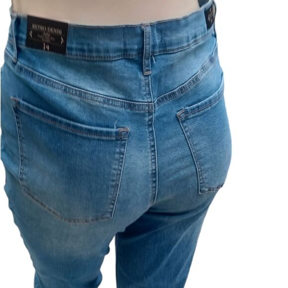 6776.Nanette Lepore High Rise Straight Leg Jeans Size 14, W34" 25"Inseam 12"Rise - Picture 9 of 14